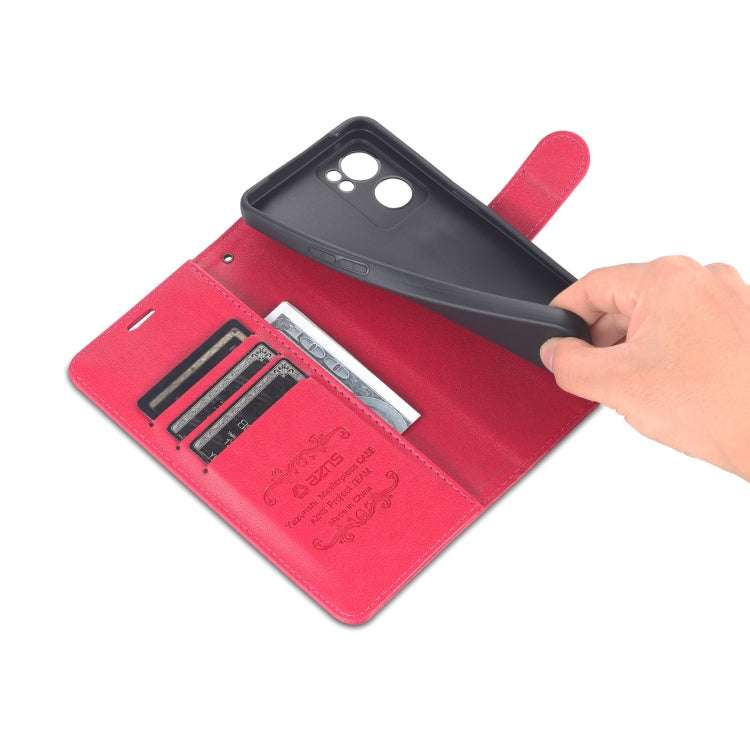 For OPPO Reno7 5G AZNS Sheepskin Texture Flip Leather Phone Case