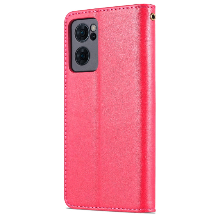 For OPPO Reno7 SE 5G AZNS Sheepskin Texture Flip Leather Phone Case