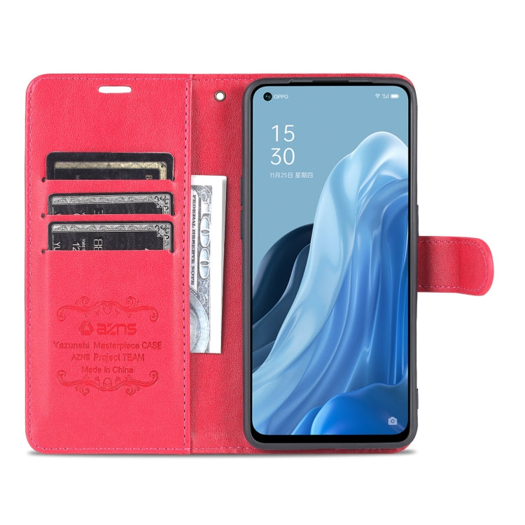 For OPPO Reno7 SE 5G AZNS Sheepskin Texture Flip Leather Phone Case