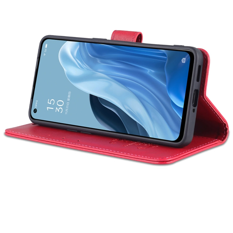 For OPPO Reno7 SE 5G AZNS Sheepskin Texture Flip Leather Phone Case