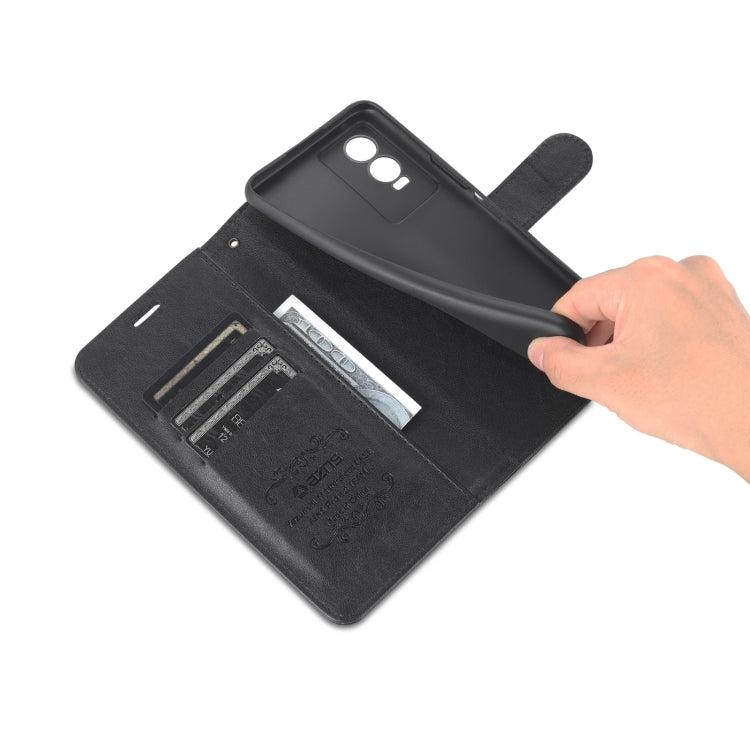 For vivo Y76s / Y74s AZNS Sheepskin Texture Flip Leather Phone Case