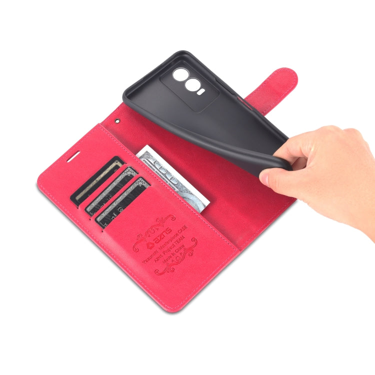 For vivo Y76s / Y74s AZNS Sheepskin Texture Flip Leather Phone Case