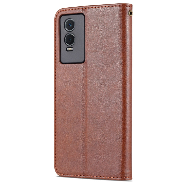 For vivo Y76s / Y74s AZNS Sheepskin Texture Flip Leather Phone Case