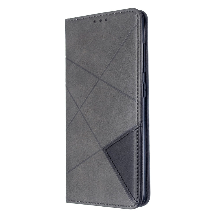 For Galaxy A51 Rhombus Texture Horizontal Flip Magnetic Leather Case with Holder & Card Slots