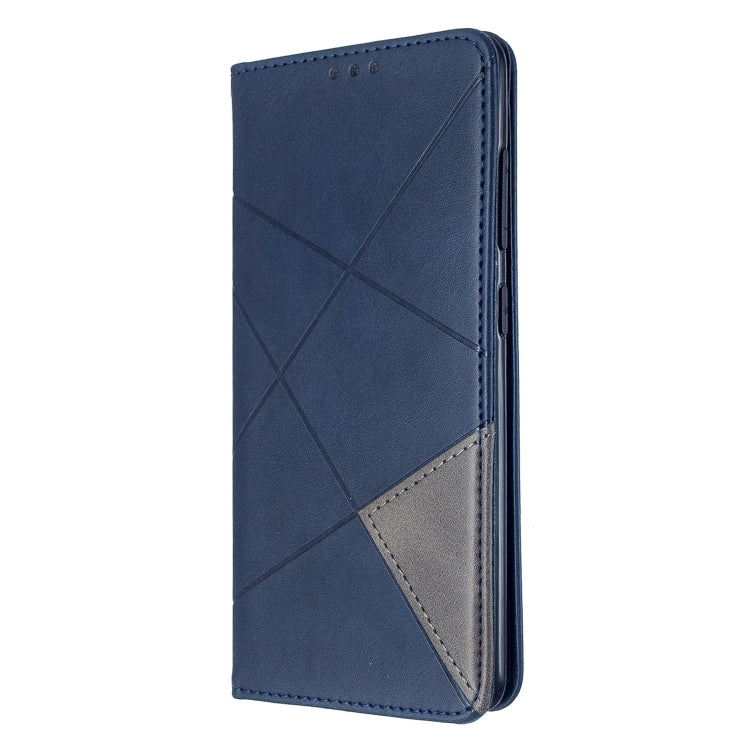 For Galaxy A51 Rhombus Texture Horizontal Flip Magnetic Leather Case with Holder & Card Slots