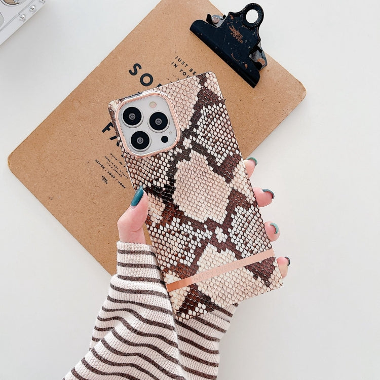 For iPhone 12 / 12 Pro Square Plating Gold Edge Phone Case