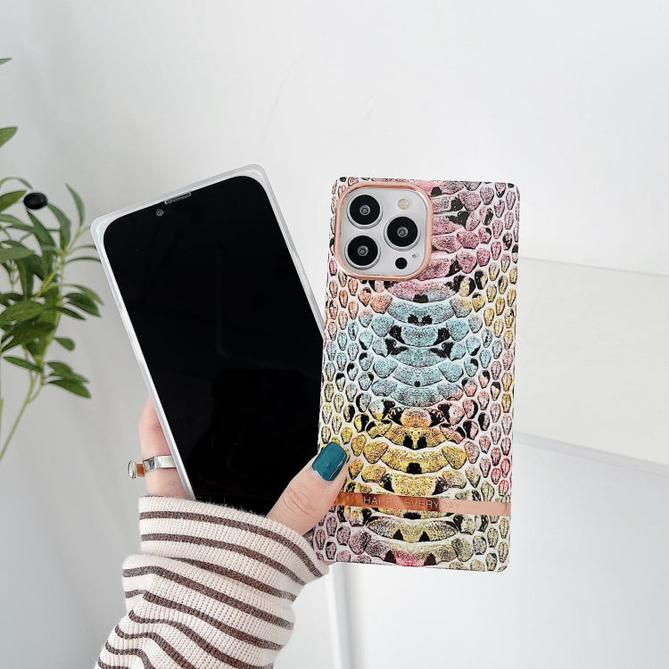 For iPhone 12 / 12 Pro Square Plating Gold Edge Phone Case