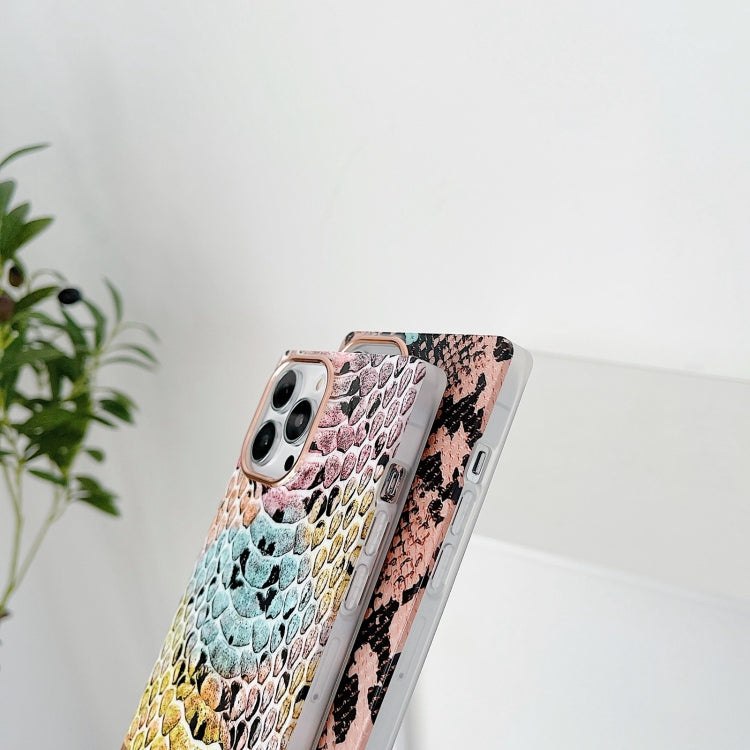 For iPhone 12 / 12 Pro Square Plating Gold Edge Phone Case