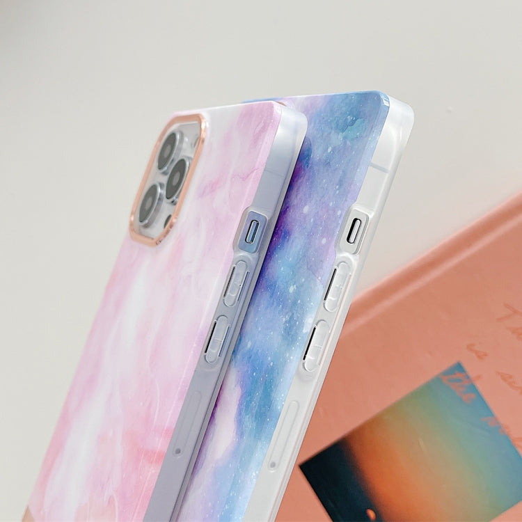 For iPhone 12 / 12 Pro Square Plating Gold Edge Phone Case