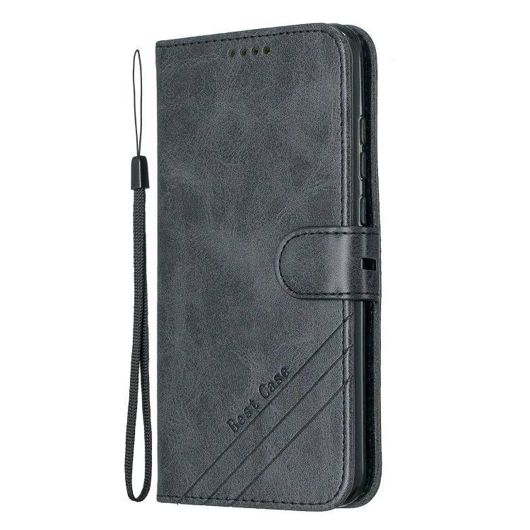 For Huawei Honor 10 Lite Stitching Style 2-Color Cow Texture Horizontal Flip PU Leather Case with Holder & Card Slot & Lanyard