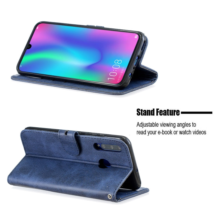 For Huawei Honor 10 Lite Stitching Style 2-Color Cow Texture Horizontal Flip PU Leather Case with Holder & Card Slot & Lanyard