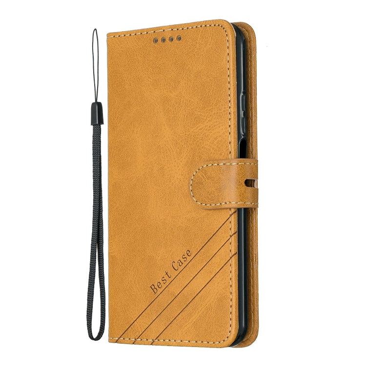 For Huawei Honor 20 Stitching Style 2-Color Cow Texture Horizontal Flip PU Leather Case with Holder & Card Slot & Lanyard