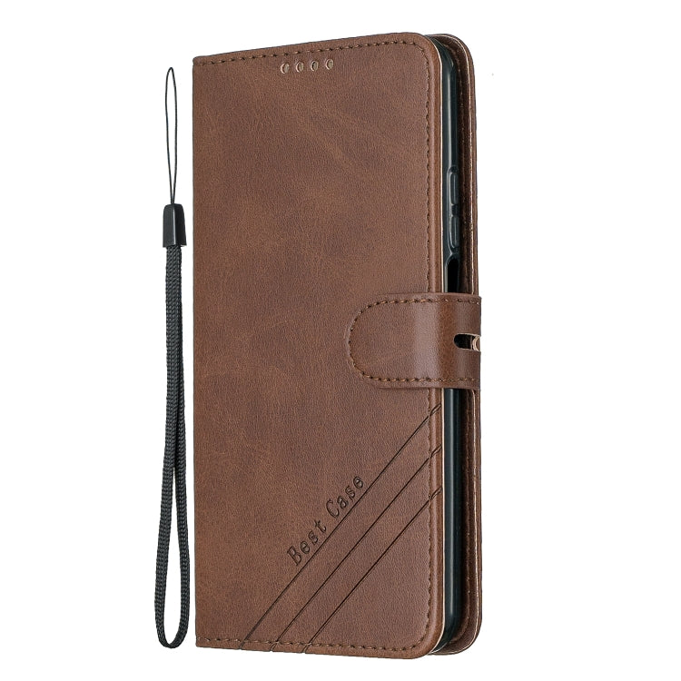 For Huawei Honor 20 Stitching Style 2-Color Cow Texture Horizontal Flip PU Leather Case with Holder & Card Slot & Lanyard