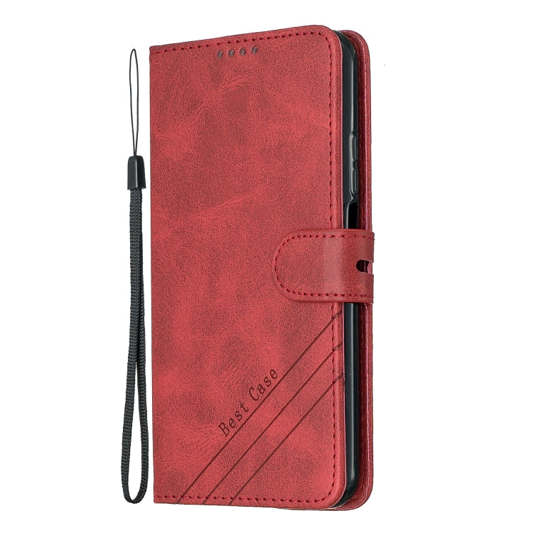 For Huawei Honor 20 Stitching Style 2-Color Cow Texture Horizontal Flip PU Leather Case with Holder & Card Slot & Lanyard