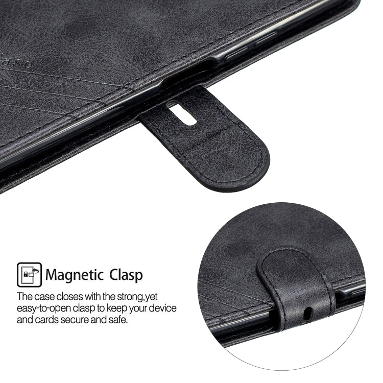 For Huawei Honor 20 Pro Stitching Style 2-Color Cow Texture Horizontal Flip PU Leather Case with Holder & Card Slot & Lanyard