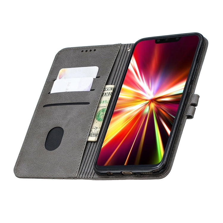 For Huawei Mate 20 Lite Stitching Style 2-Color Cow Texture Horizontal Flip PU Leather Case with Holder & Card Slot & Lanyard