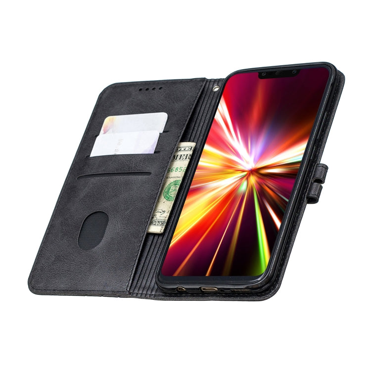 For Huawei Mate 20 Lite Stitching Style 2-Color Cow Texture Horizontal Flip PU Leather Case with Holder & Card Slot & Lanyard