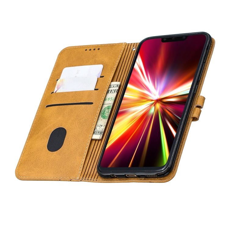 For Huawei Mate 20 Lite Stitching Style 2-Color Cow Texture Horizontal Flip PU Leather Case with Holder & Card Slot & Lanyard
