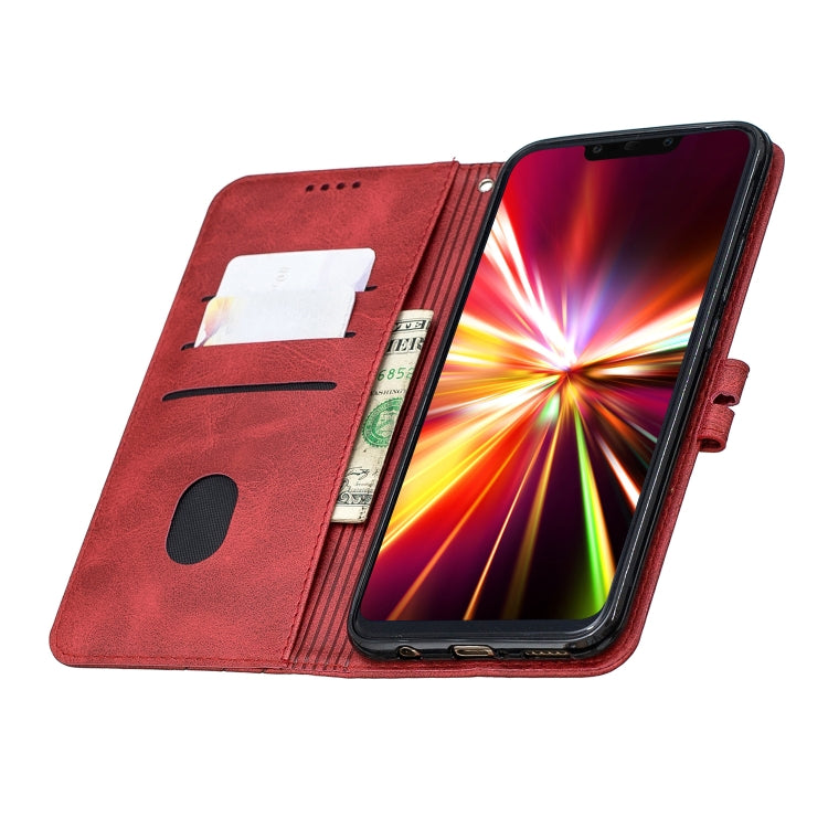 For Huawei Mate 20 Lite Stitching Style 2-Color Cow Texture Horizontal Flip PU Leather Case with Holder & Card Slot & Lanyard