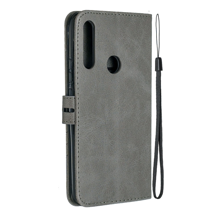 For Huawei P Smart Z Stitching Style 2-Color Cow Texture Horizontal Flip PU Leather Case with Holder & Card Slot & Lanyard
