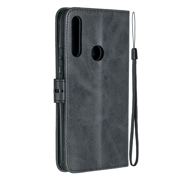 For Huawei P Smart Z Stitching Style 2-Color Cow Texture Horizontal Flip PU Leather Case with Holder & Card Slot & Lanyard