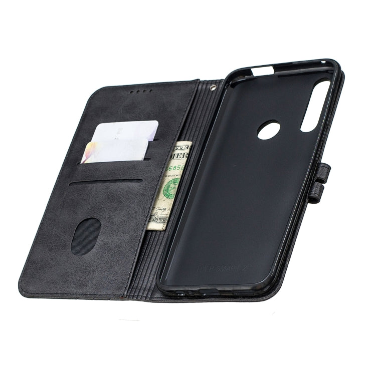 For Huawei P Smart Z Stitching Style 2-Color Cow Texture Horizontal Flip PU Leather Case with Holder & Card Slot & Lanyard