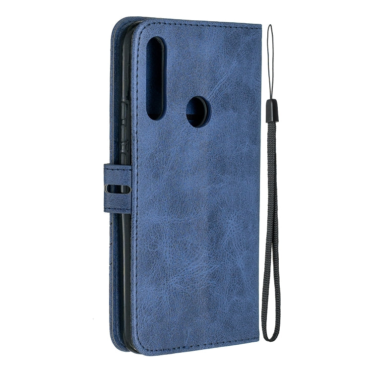 For Huawei P Smart Z Stitching Style 2-Color Cow Texture Horizontal Flip PU Leather Case with Holder & Card Slot & Lanyard