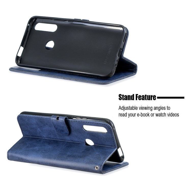 For Huawei P Smart Z Stitching Style 2-Color Cow Texture Horizontal Flip PU Leather Case with Holder & Card Slot & Lanyard