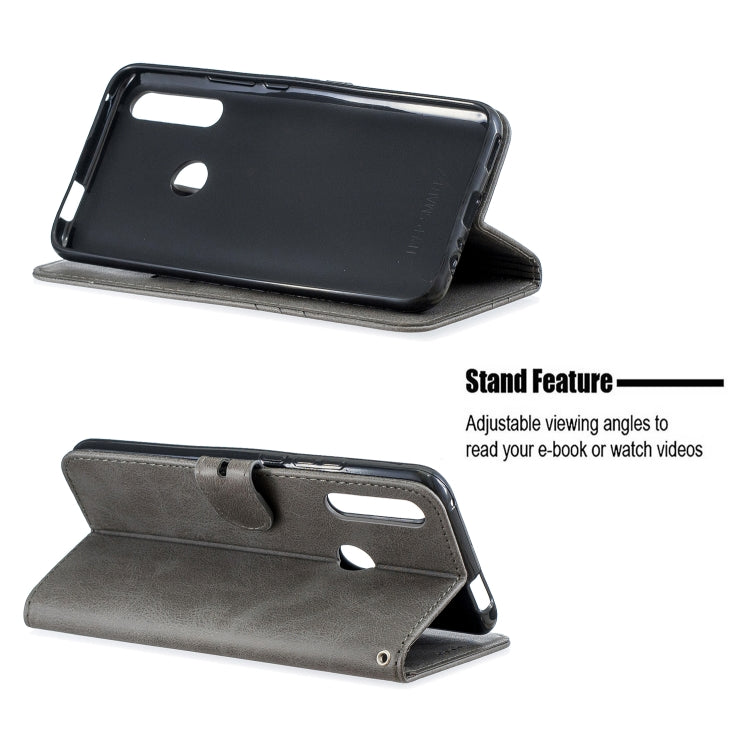 For Huawei P Smart Z Stitching Style 2-Color Cow Texture Horizontal Flip PU Leather Case with Holder & Card Slot & Lanyard