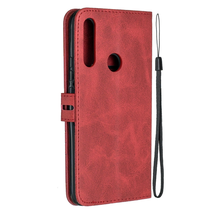 For Huawei P Smart Z Stitching Style 2-Color Cow Texture Horizontal Flip PU Leather Case with Holder & Card Slot & Lanyard