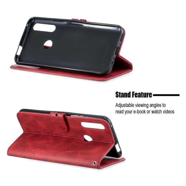 For Huawei P Smart Z Stitching Style 2-Color Cow Texture Horizontal Flip PU Leather Case with Holder & Card Slot & Lanyard