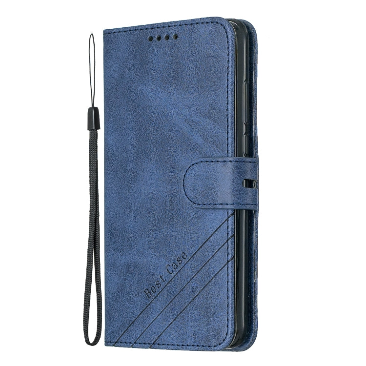 For Huawei P20 Lite Stitching Style 2-Color Cow Texture Horizontal Flip PU Leather Case with Holder & Card Slot & Lanyard