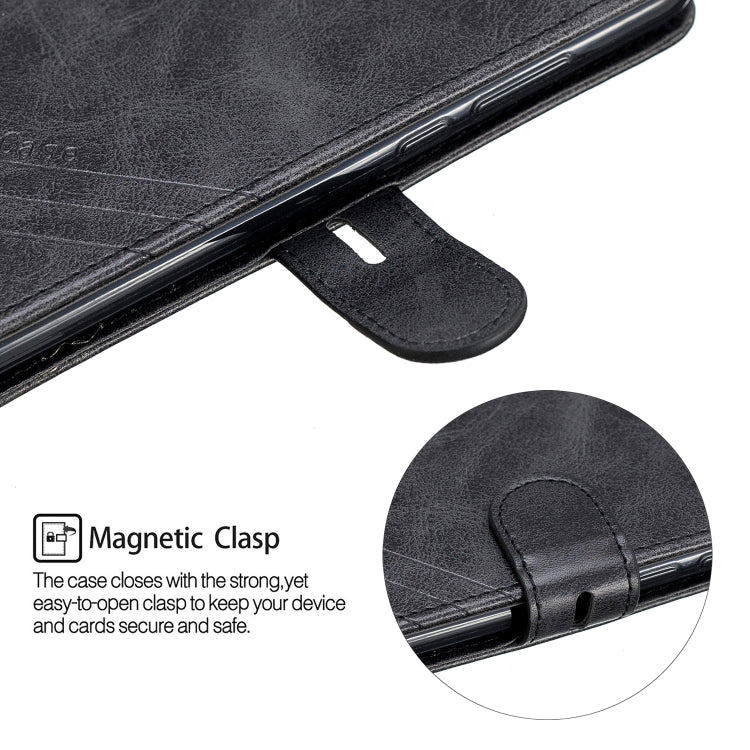 For Huawei P20 Lite 2019 / Stitching Style 2-Color Cow Texture Horizontal Flip PU Leather Case with Holder & Card Slot & Lanyard