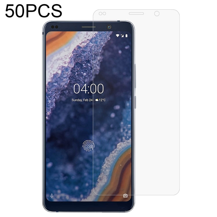 50 PCS 0.26mm 9H 2.5D Tempered Glass Film For Nokia 9 PureView