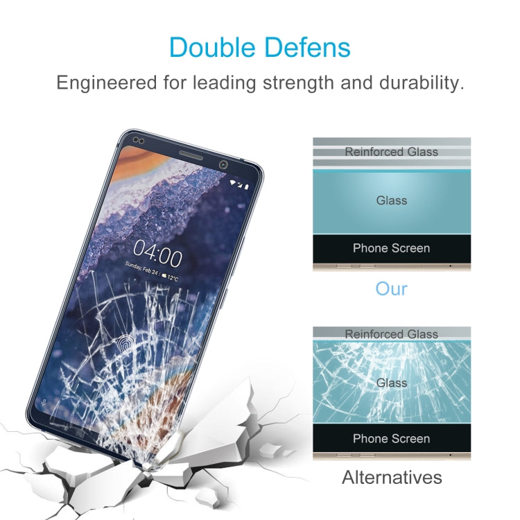 50 PCS 0.26mm 9H 2.5D Tempered Glass Film For Nokia 9 PureView