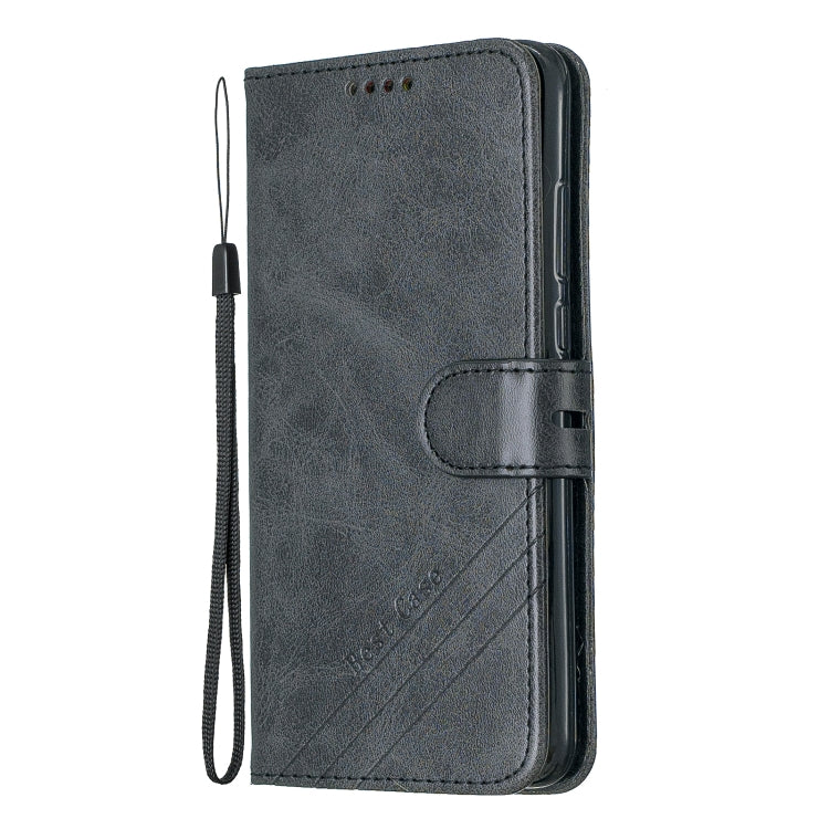 For Huawei P20 Pro Stitching Style 2-Color Cow Texture Horizontal Flip PU Leather Case with Holder & Card Slot & Lanyard