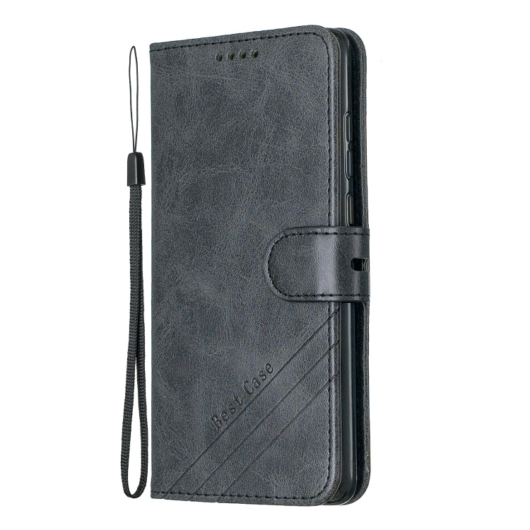 For Huawei P30 Stitching Style 2-Color Cow Texture Horizontal Flip PU Leather Case with Holder & Card Slot & Lanyard