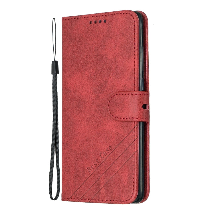 For Huawei P30 Stitching Style 2-Color Cow Texture Horizontal Flip PU Leather Case with Holder & Card Slot & Lanyard