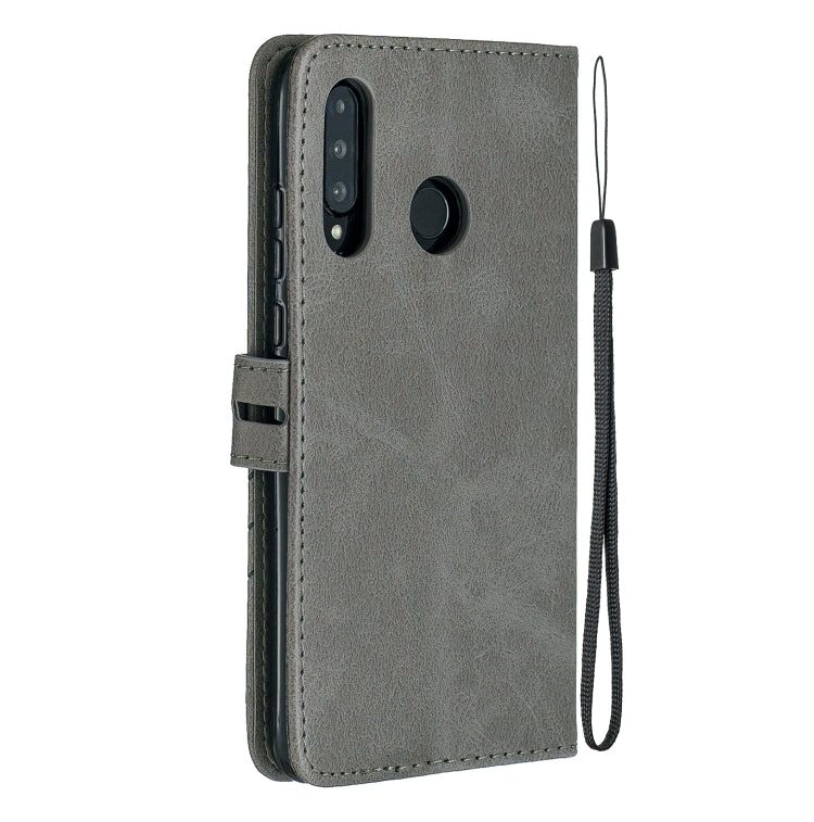 For Huawei P30 Pro Stitching Style 2-Color Cow Texture Horizontal Flip PU Leather Case with Holder & Card Slot & Lanyard