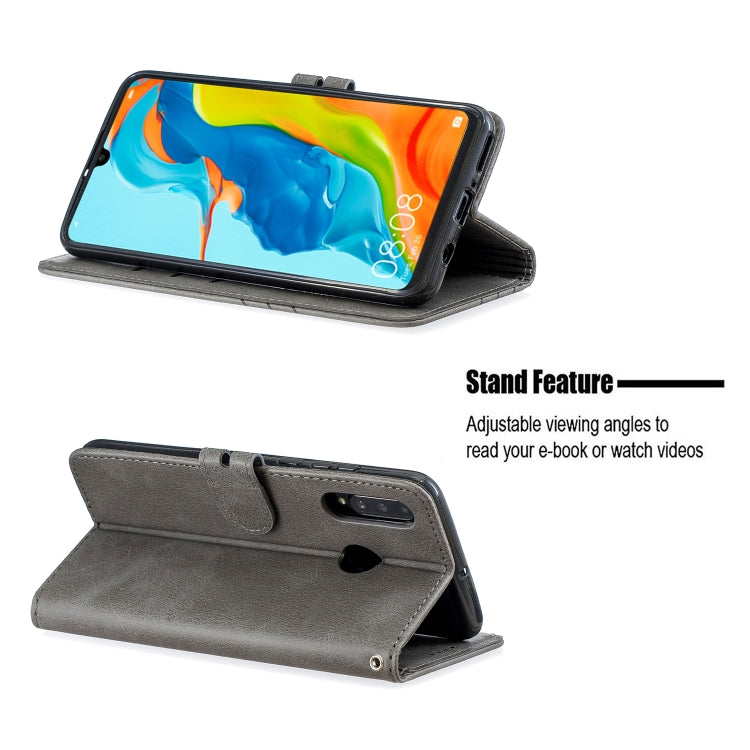 For Huawei P30 Pro Stitching Style 2-Color Cow Texture Horizontal Flip PU Leather Case with Holder & Card Slot & Lanyard
