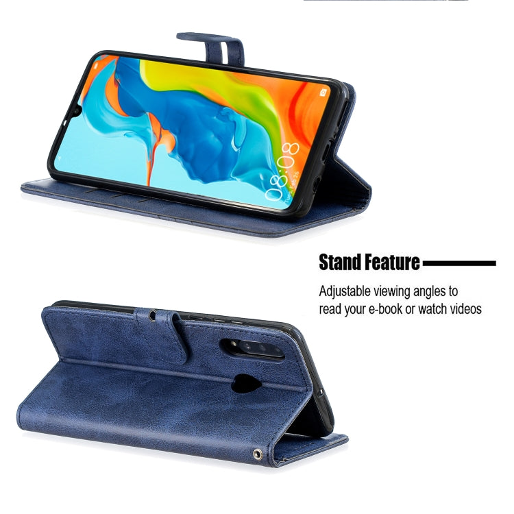 For Huawei P30 Pro Stitching Style 2-Color Cow Texture Horizontal Flip PU Leather Case with Holder & Card Slot & Lanyard