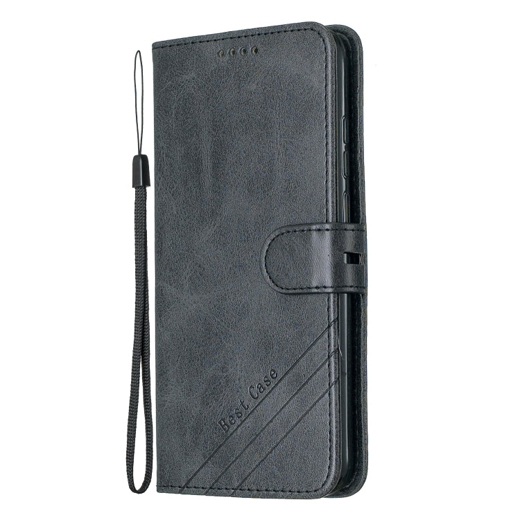 For Huawei Y6 2019 / Honor 8A Stitching Style 2-Color Cow Texture Horizontal Flip PU Leather Case with Holder & Card Slot & Lanyard