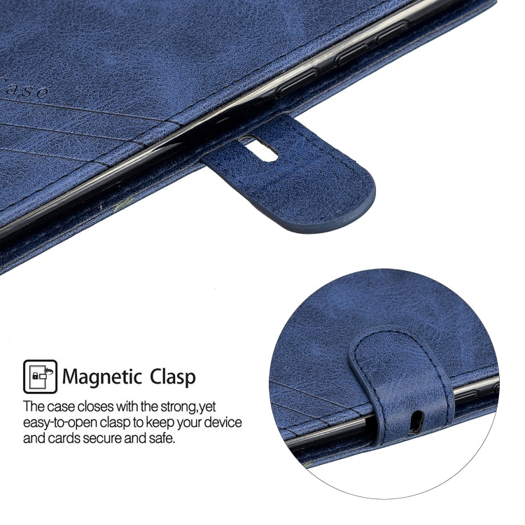 For Huawei Y7 2019 / Enjoy 9Stitching Style 2-Color Cow Texture Horizontal Flip PU Leather Case with Holder & Card Slot & Lanyard