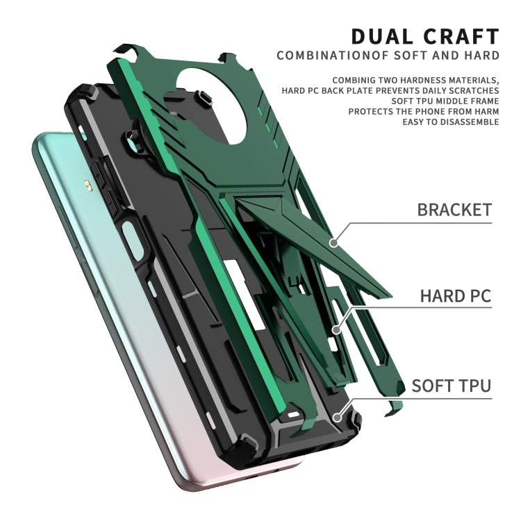 For Xiaomi Redmi Note 9 Pro 5G Super V Armor PC + TPU Phone Case with Holder
