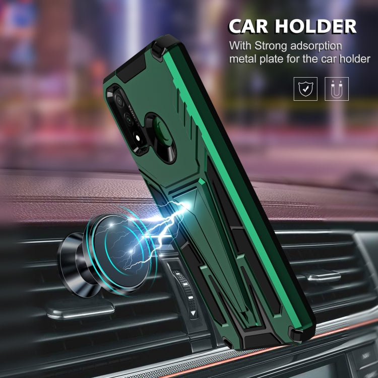 For Xiaomi Redmi Note 9 Pro 5G Super V Armor PC + TPU Phone Case with Holder