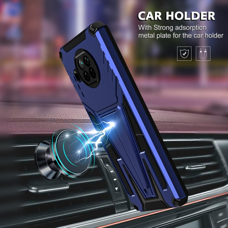 For Xiaomi Redmi Note 9 Pro 5G Super V Armor PC + TPU Phone Case with Holder
