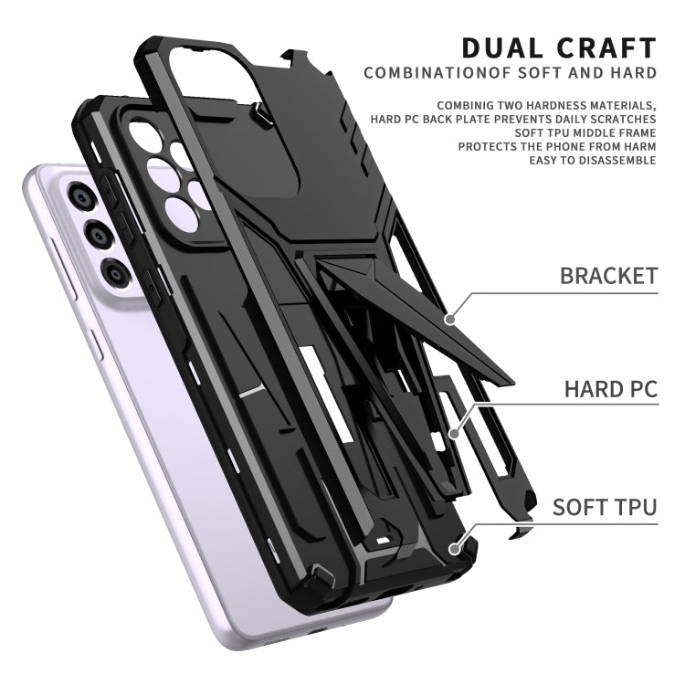 For Samsung Galaxy A33 5G Super V Armor PC + TPU Phone Case with Holder