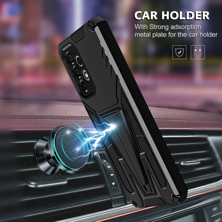 For Samsung Galaxy A33 5G Super V Armor PC + TPU Phone Case with Holder
