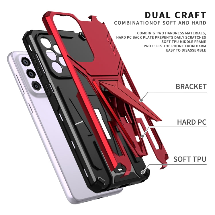 For Samsung Galaxy A33 5G Super V Armor PC + TPU Phone Case with Holder