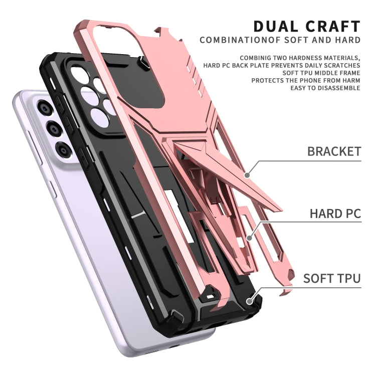For Samsung Galaxy A33 5G Super V Armor PC + TPU Phone Case with Holder